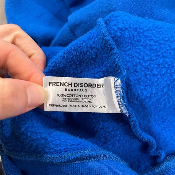 French Disorder Frenchy Sweatshirt Rainbow Small Unisex Women's Crew Neck Blue - Picture 6 of 7